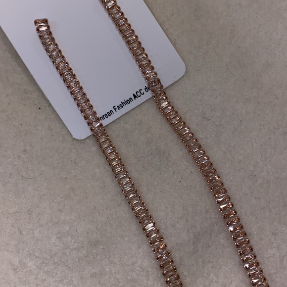 American Diamond Shoulder Touch Earrings/ korean style earrings - Picture 4 of 4